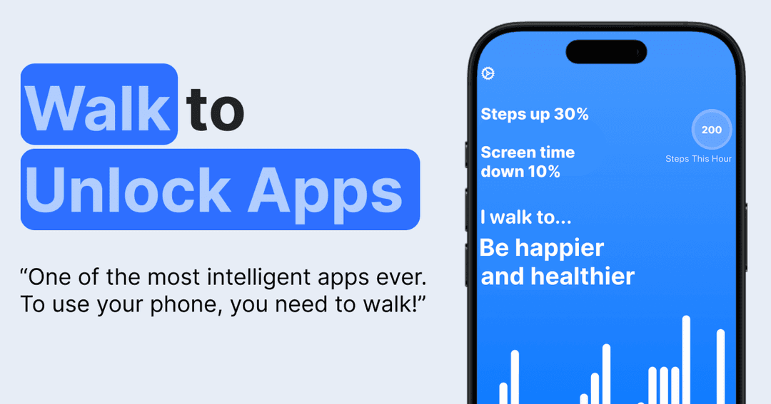 WalkLock App Preview, WalkLock is an app that helps people touch grass and walk more